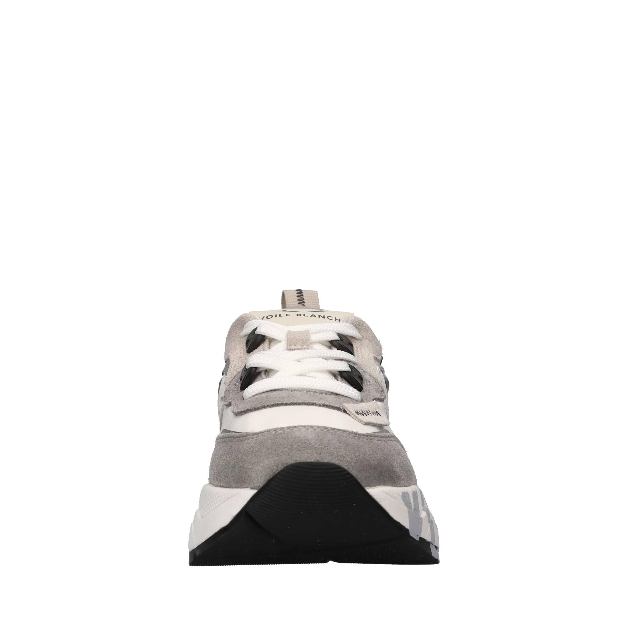 Sneakers in pelle e tessuto 
