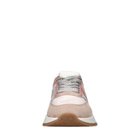 Sneakers in pelle e tessuto 