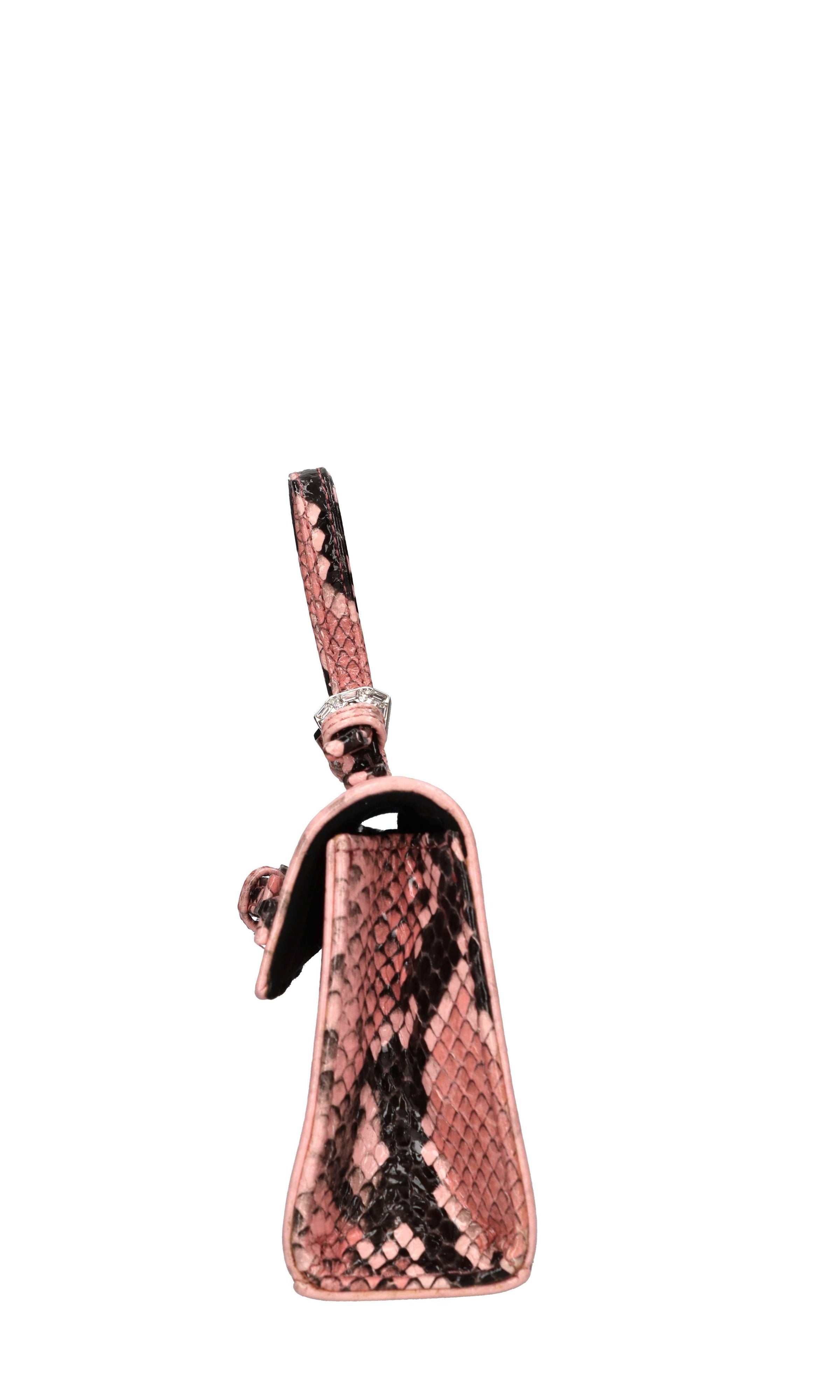 Borsa in pelle stampa pitone 