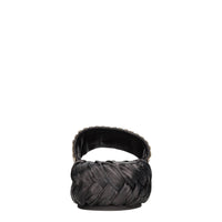 Mules in pelle e strass 