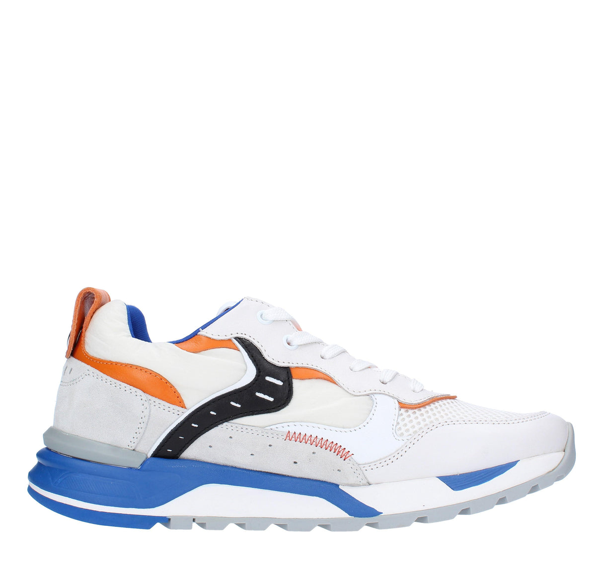 Sneakers in camoscio pelle e tessuto 