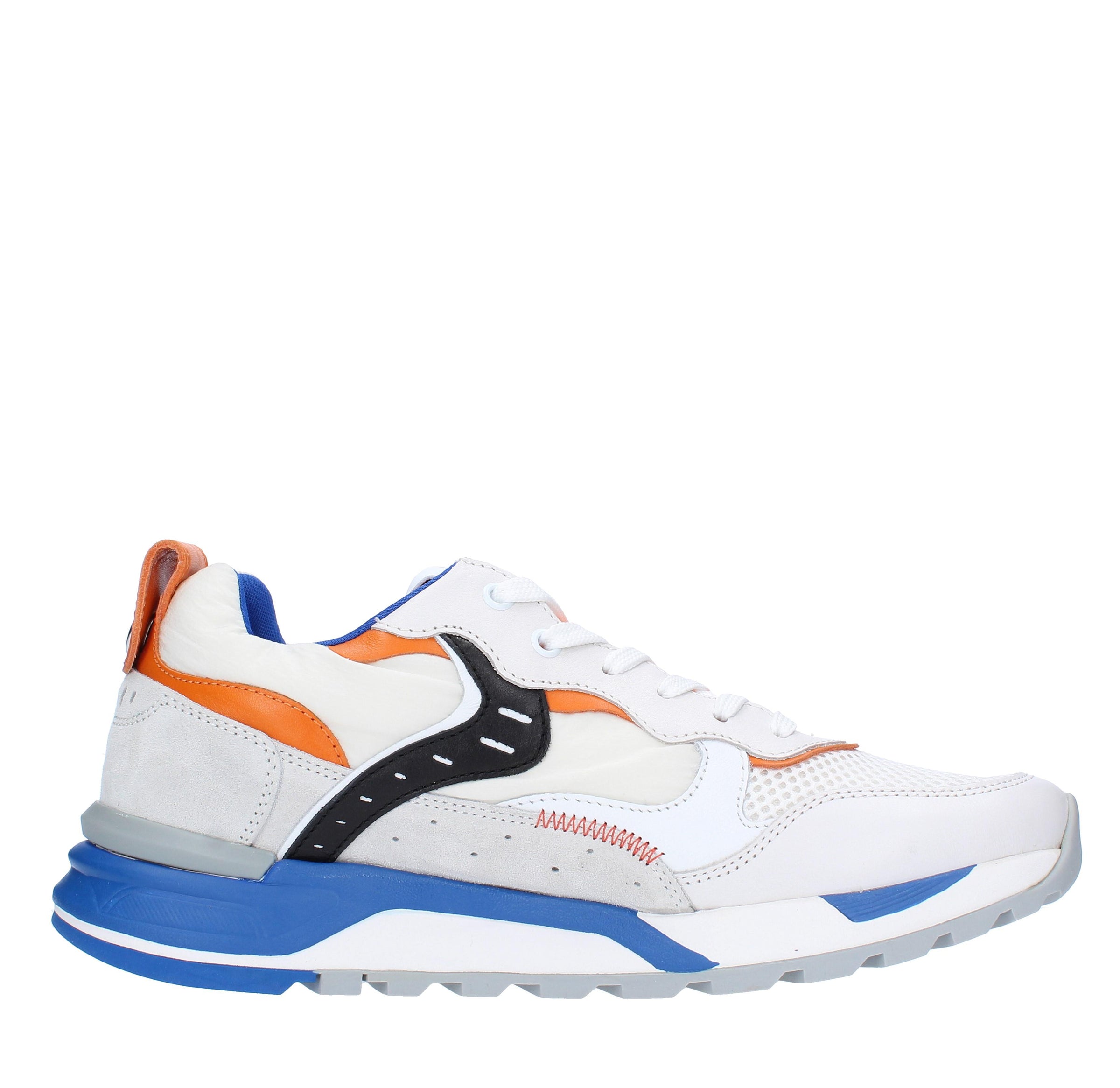 Sneakers in camoscio pelle e tessuto 