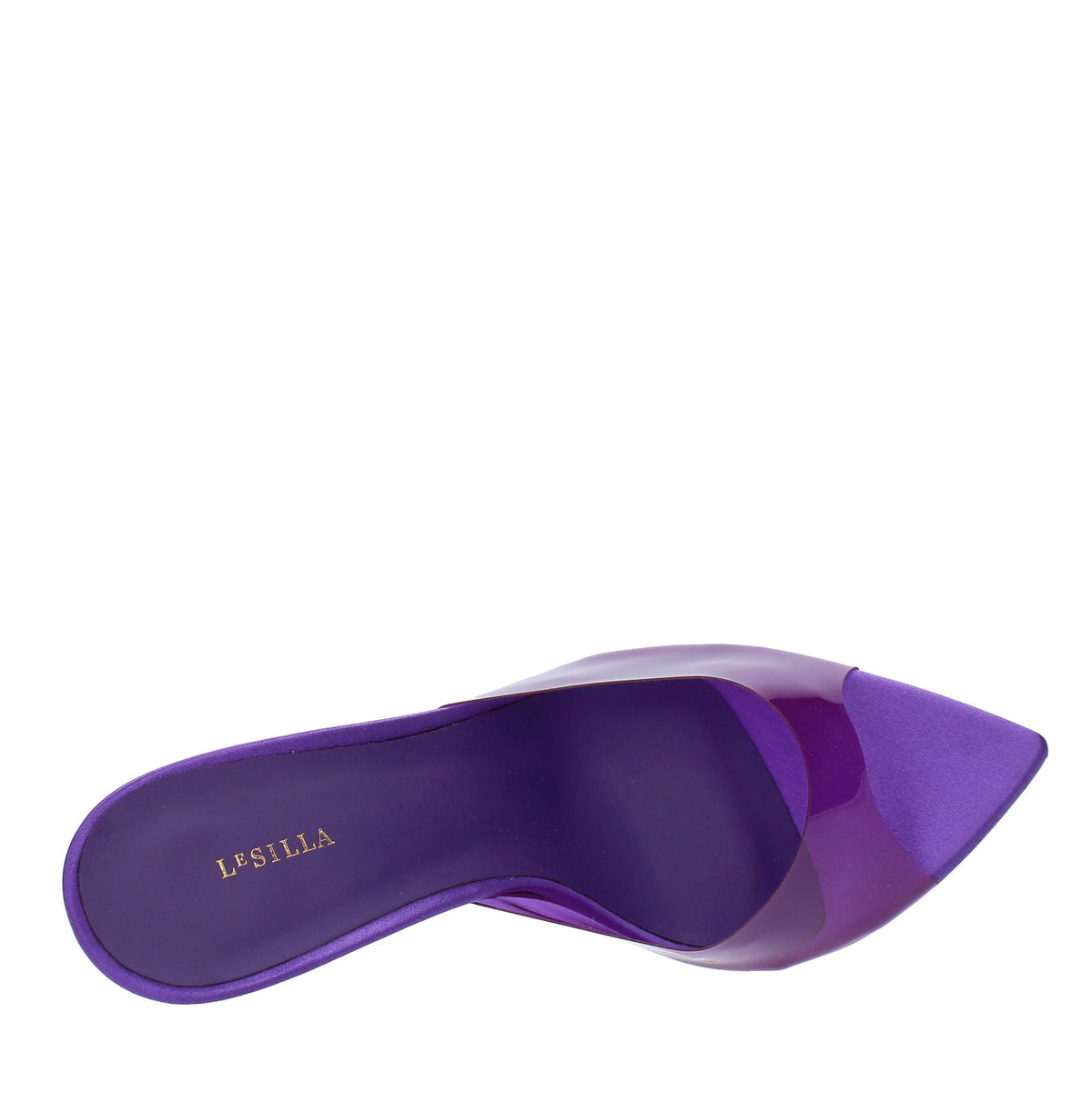 Mules in pelle e PVC 