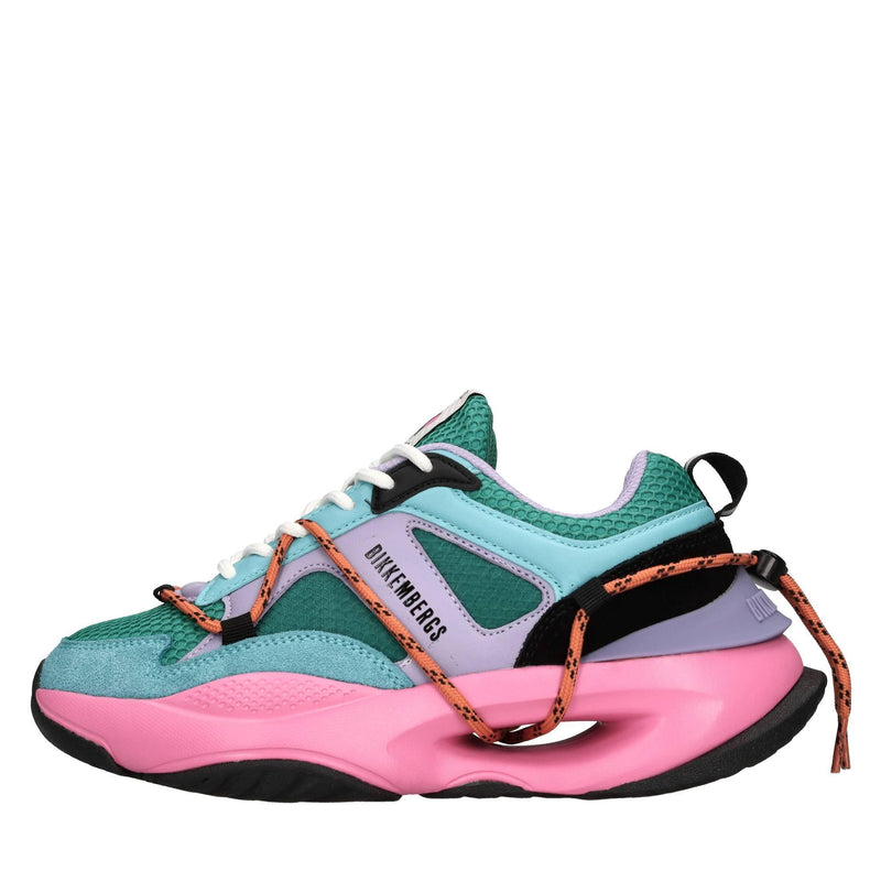 Sneakers in camoscio, ecopelle e tessuto 