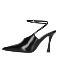 Décolleté slingback in pelle 