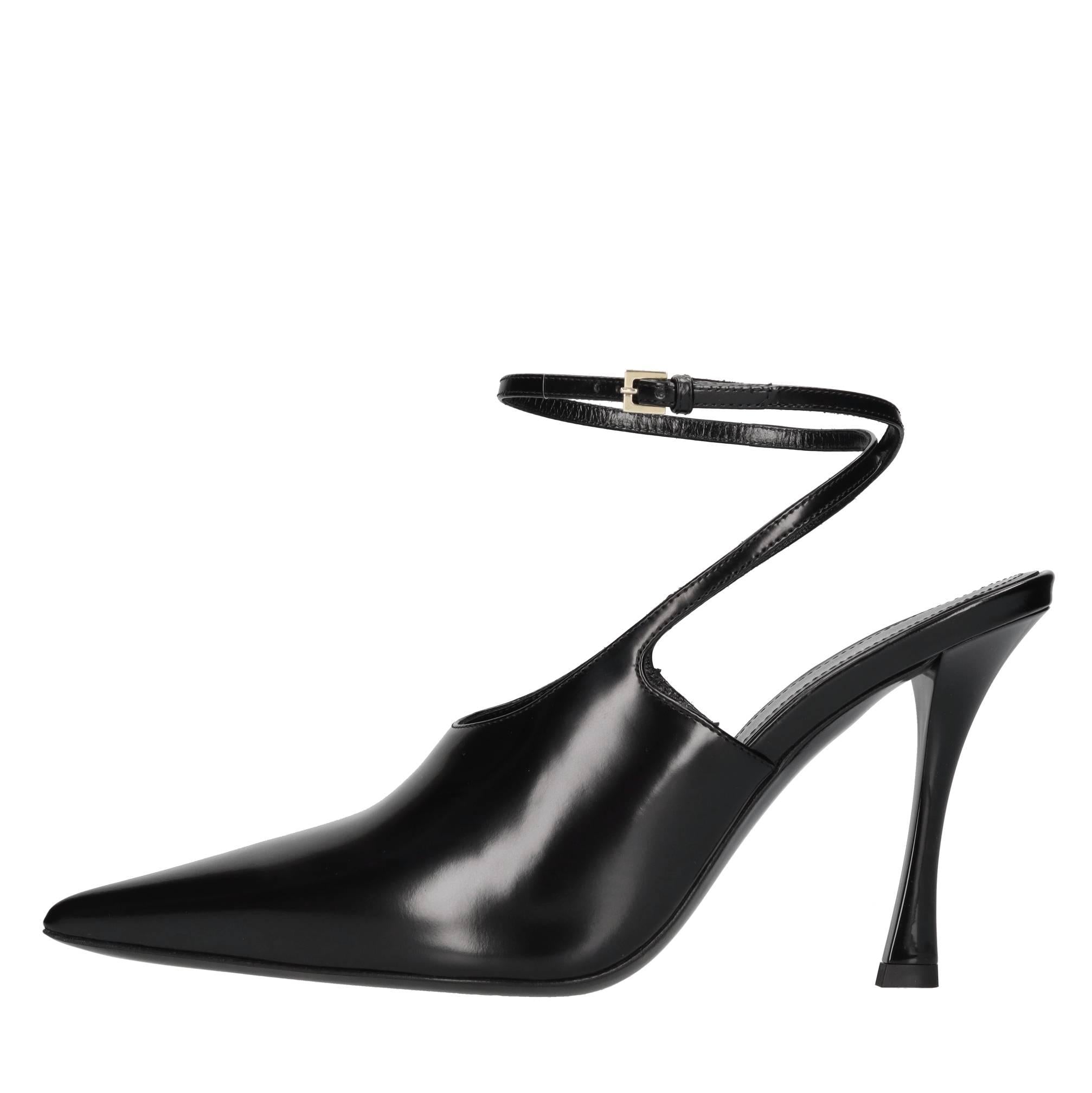 Décolleté slingback in pelle 