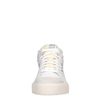 Sneakers in pelle e tessuto 
