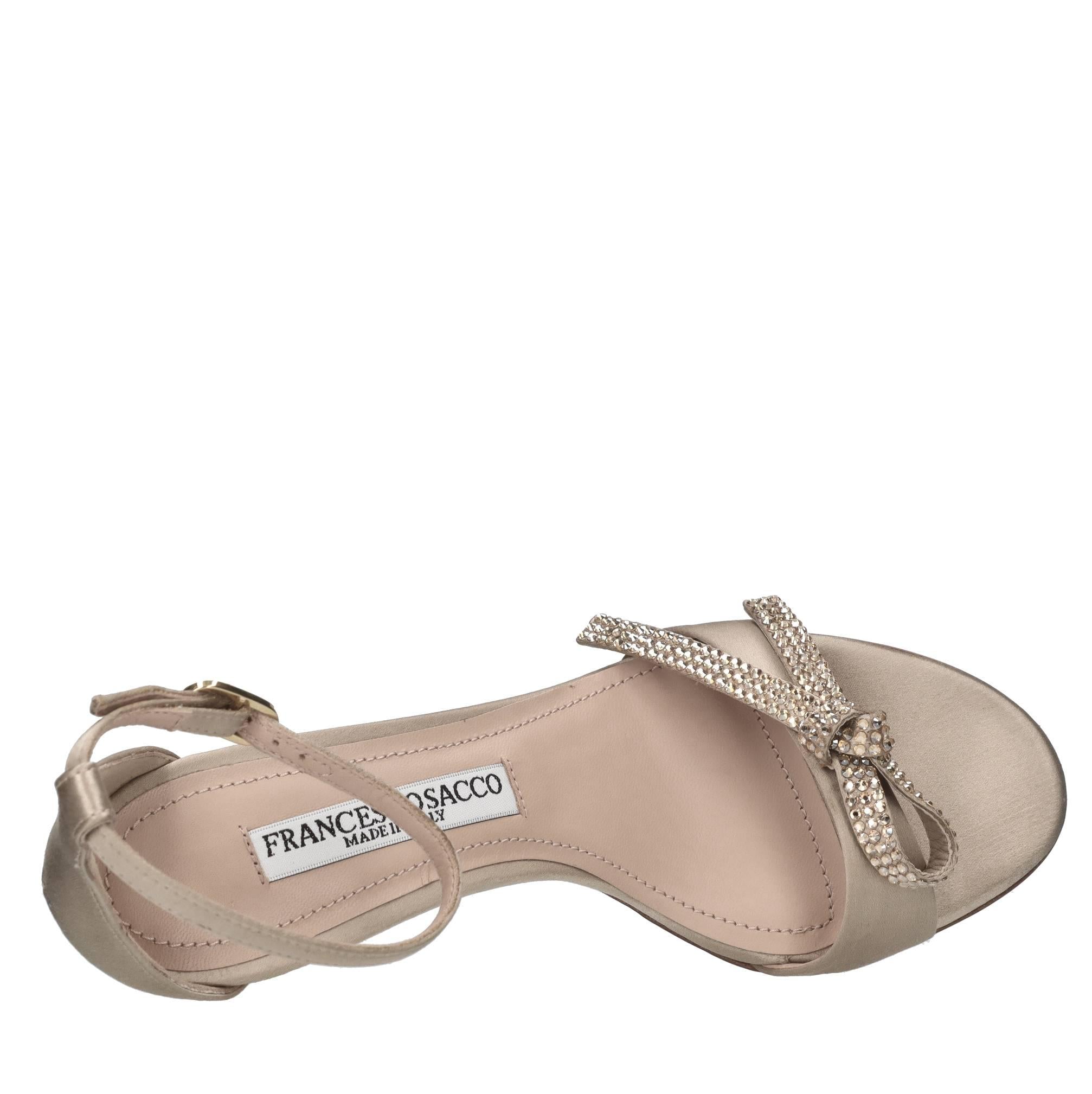 Sandali in raso e strass 