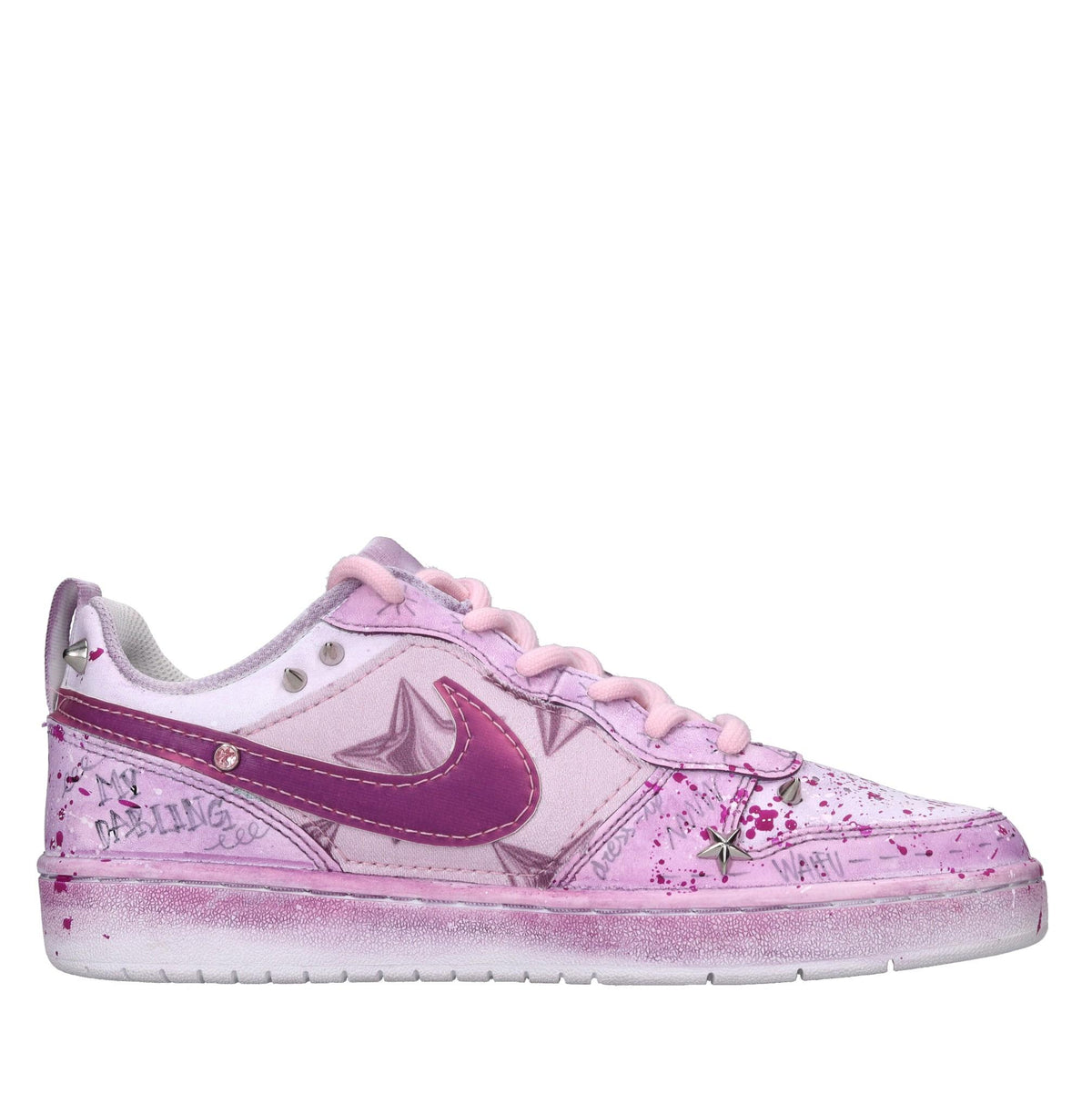 Sneakers in ecopelle e tessuto 