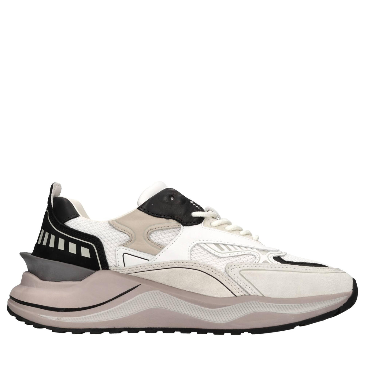 Sneakers in camoscio e tessuto 