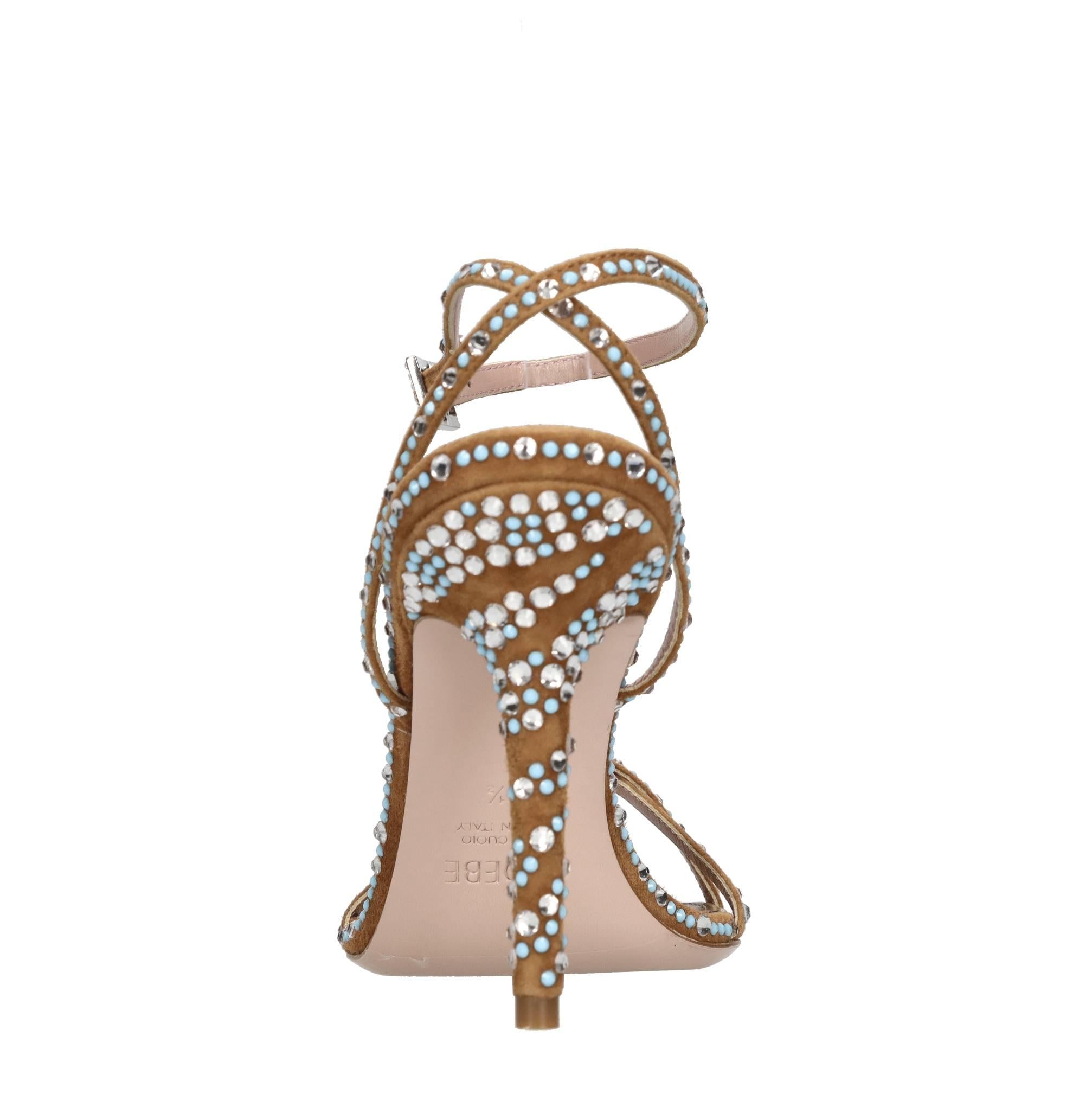 Sandali Charlize in camoscio e strass 