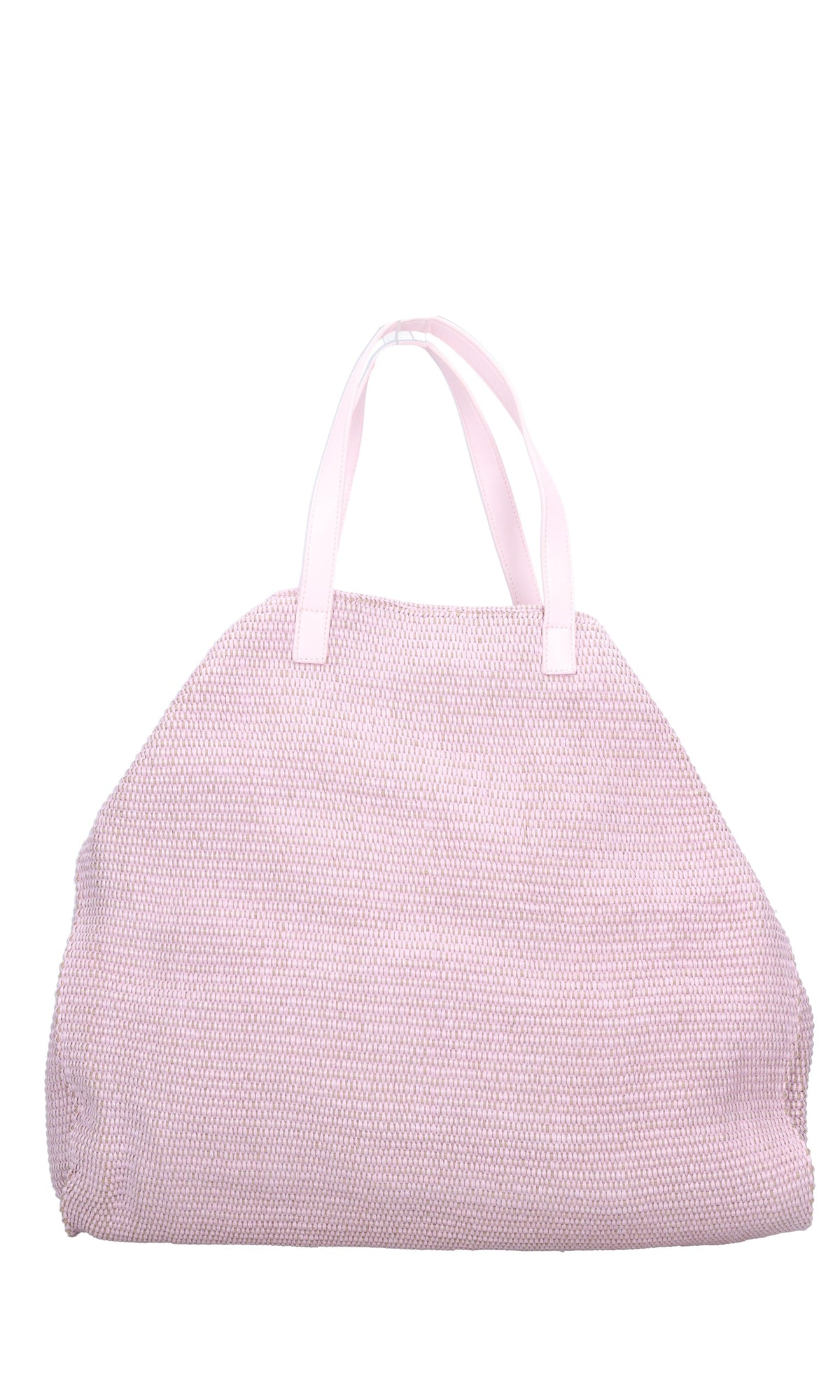 Borsa in rafia e pelle. 