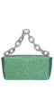 GEDEBE My Dream mini bag in satin and rhinestones