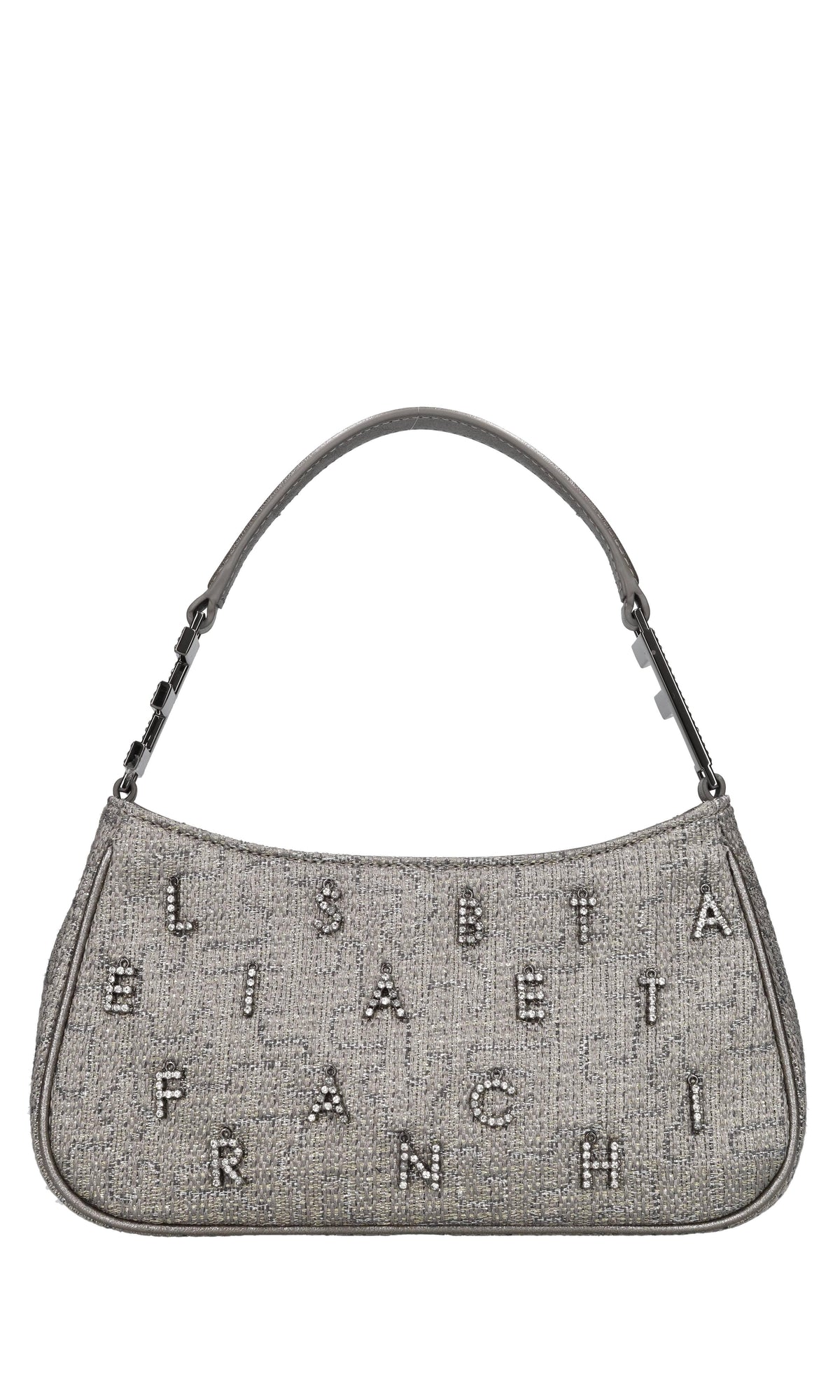 Borsa in pelle e tessuto 