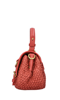 Borsa Atena in rafia e pelle 
