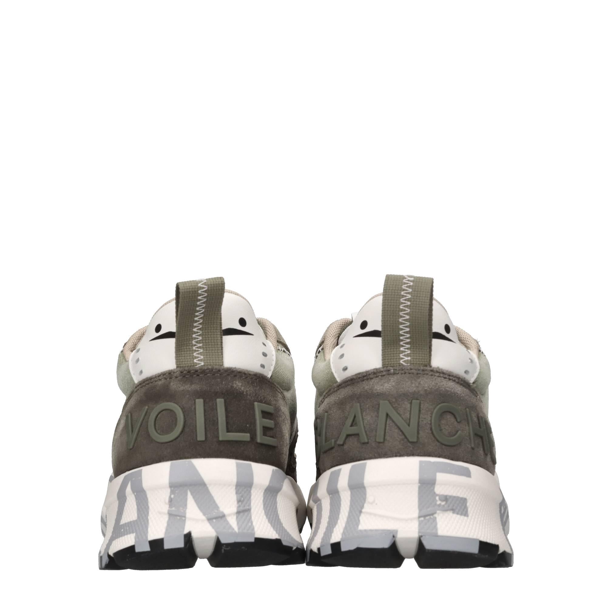 Sneakers in camoscio e tessuto 