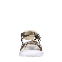 Sandali Suede in pelle, ecopelle e tessuto 