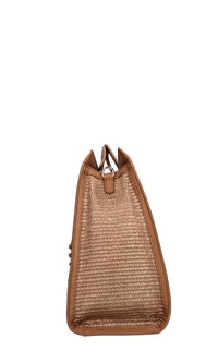 Borsa malibu in ecopelle e rafia 