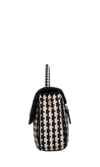 Borsa in ecopelle intrecciata 