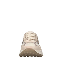Sneakers in pelle camoscio e glitter 