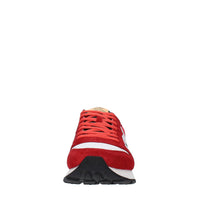 Sneakers in camoscio e tessuto 