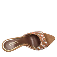 Mules Arya in camoscio e strass 