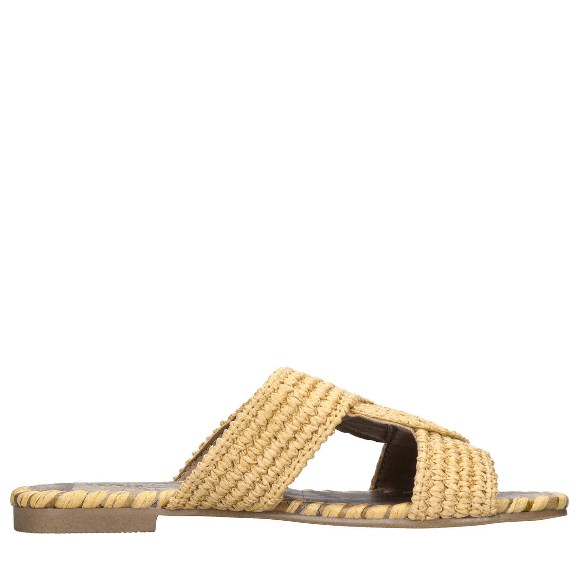 Mules in ecopelle e rafia 