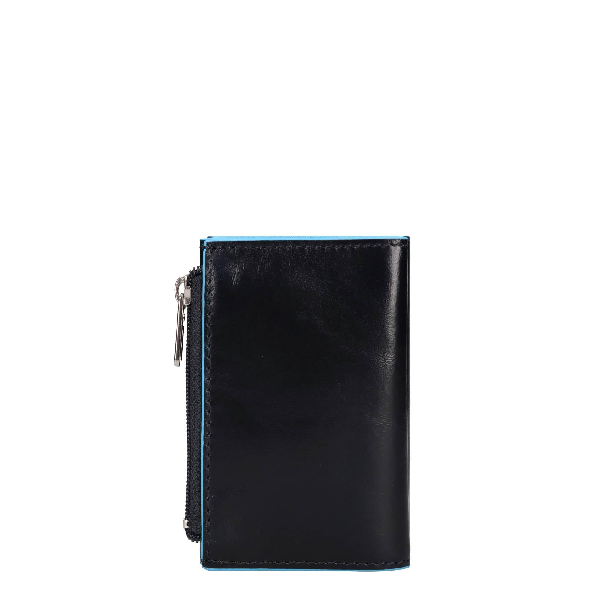 Portafoglio e porta carte di credito in pelle 