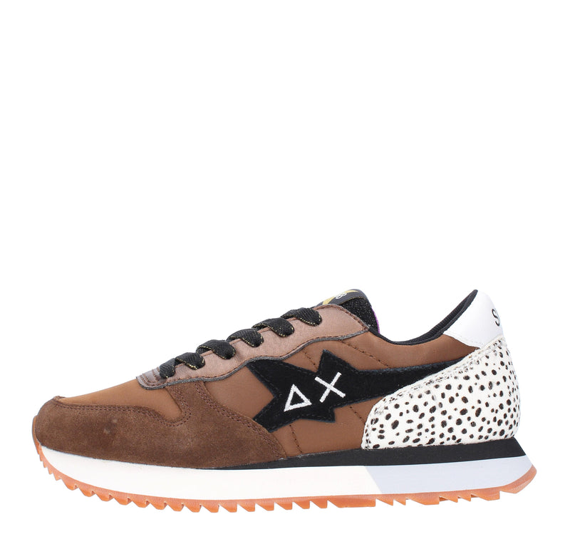 Sneakers modello Z43211 SUN68 in pelle scamosciata, tessuto traspirante e cavallino 