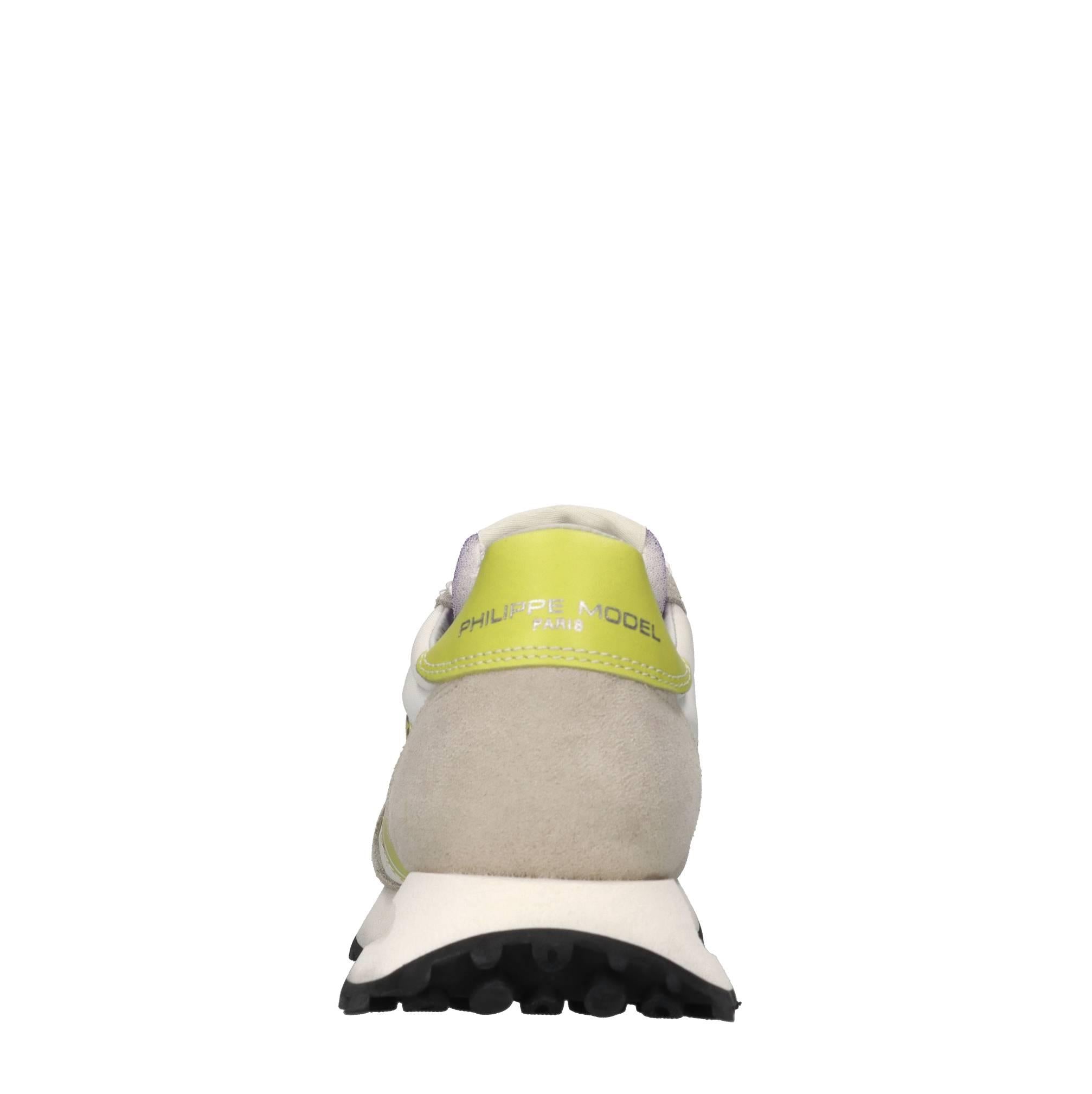 Sneakers in pelle e tessuto 