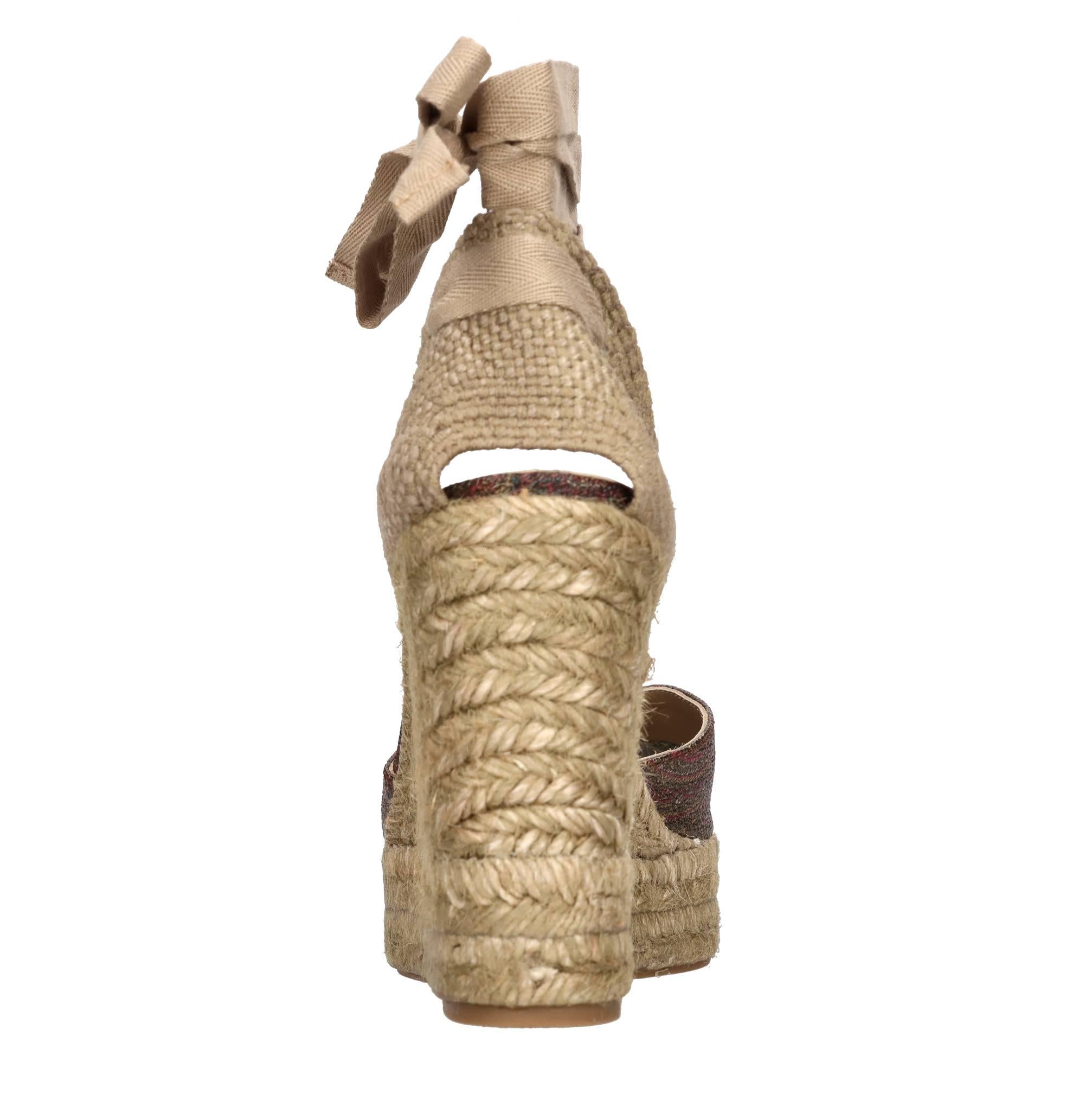 Zeppa modello CHIARA by ETRO in tessuto e corda 