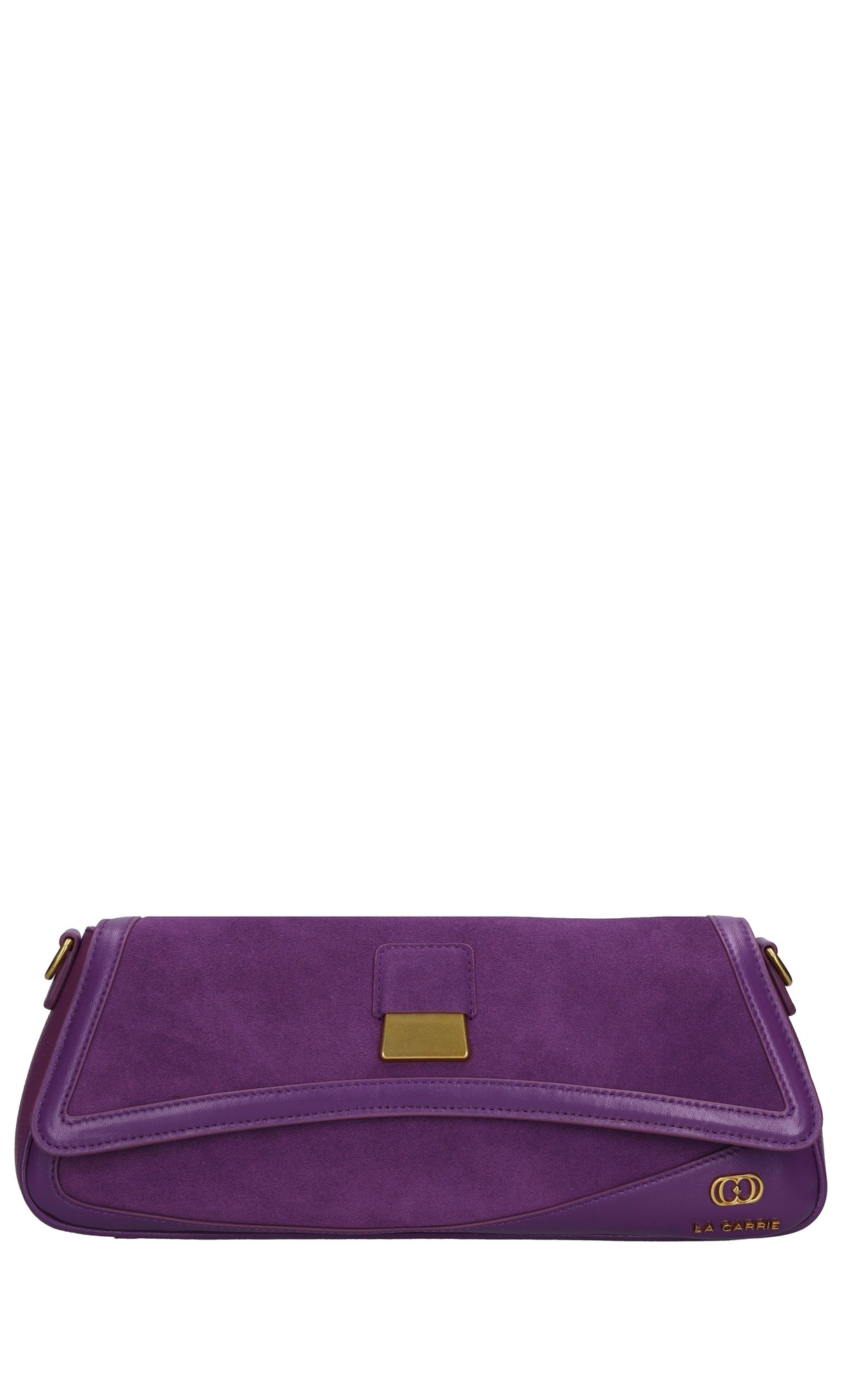 Borsa irregular in pelle e camoscio 