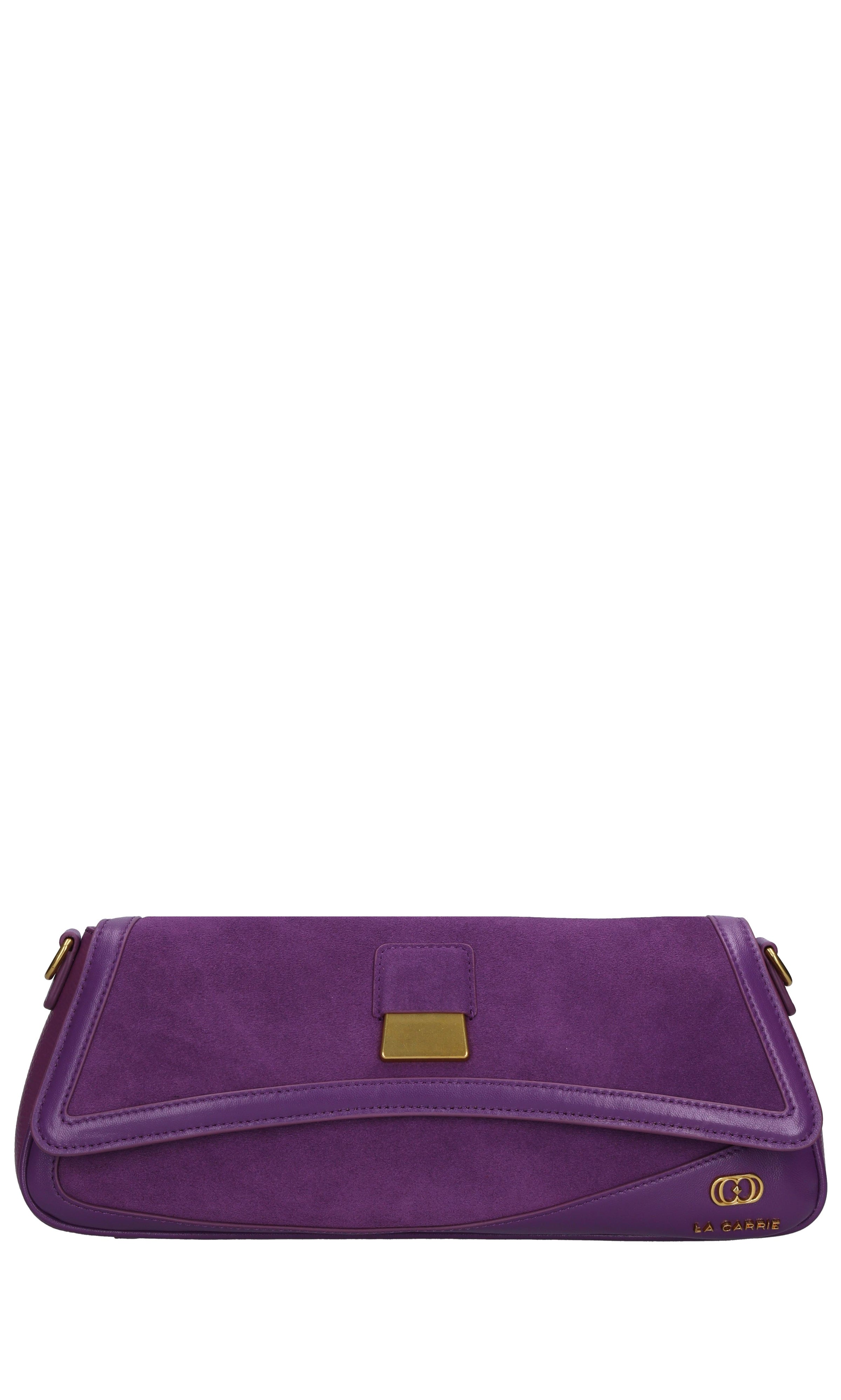 Borsa irregular in pelle e camoscio 