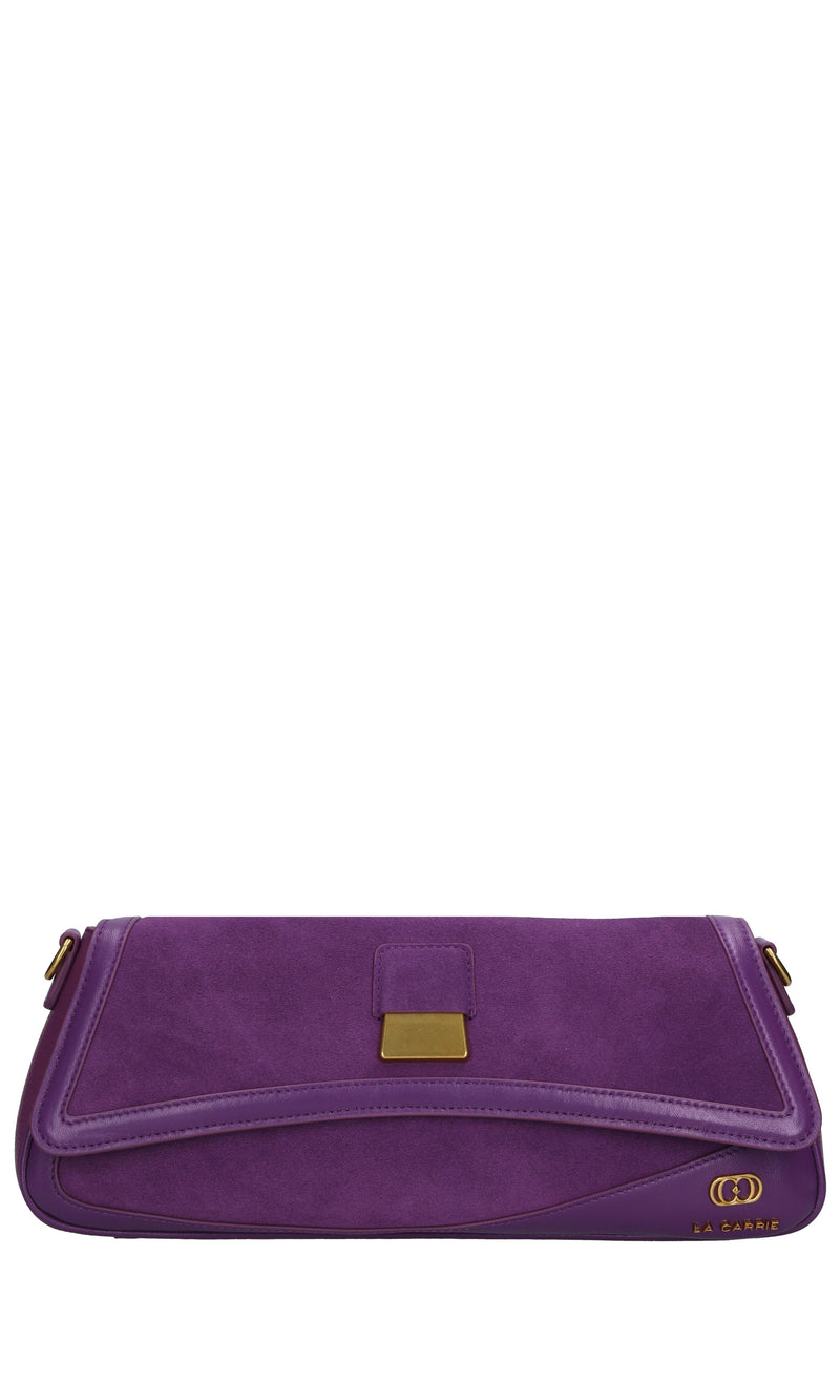Borsa irregular in pelle e camoscio 