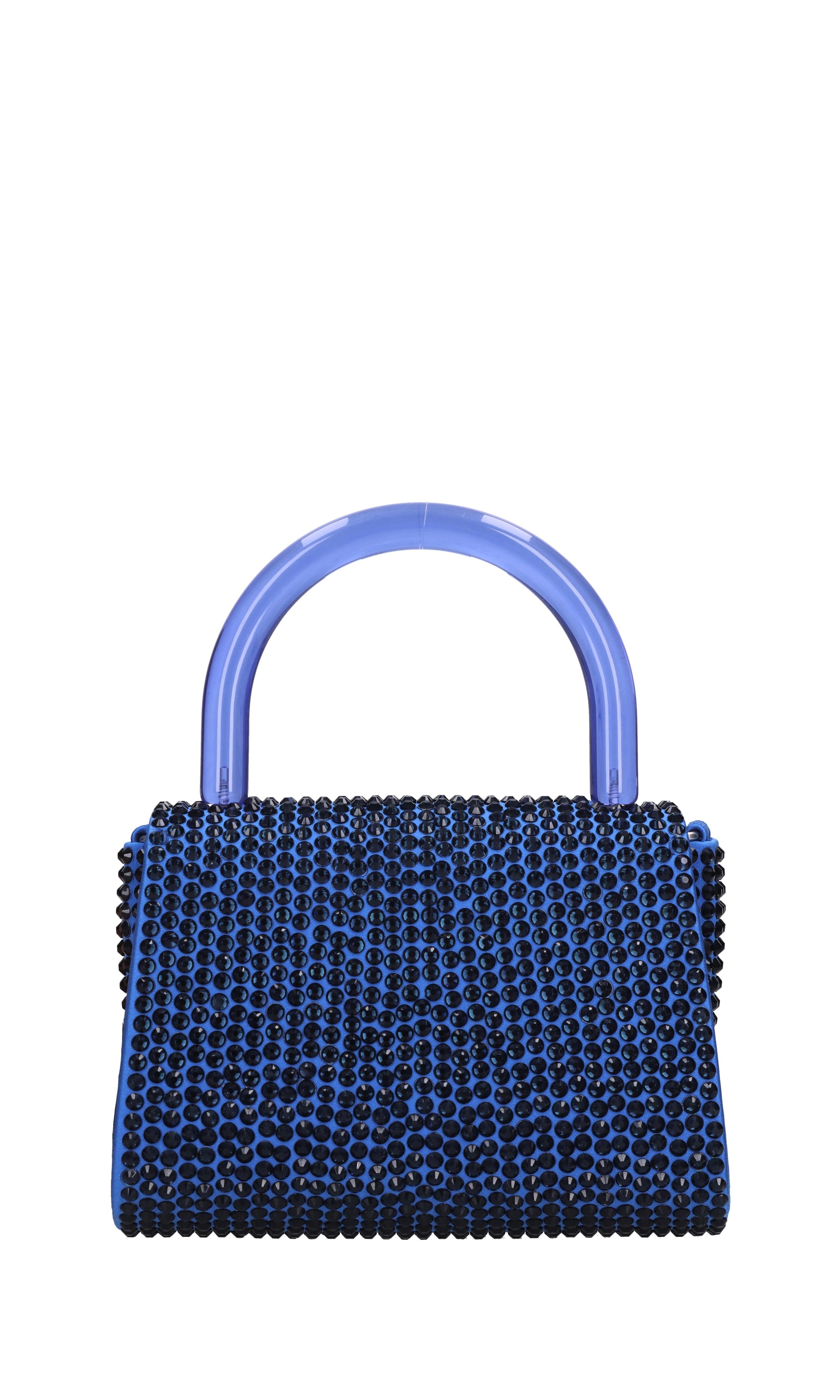 Borsa mini Cookie in raso e strass 