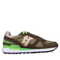 Sneakers in camoscio e tessuto 