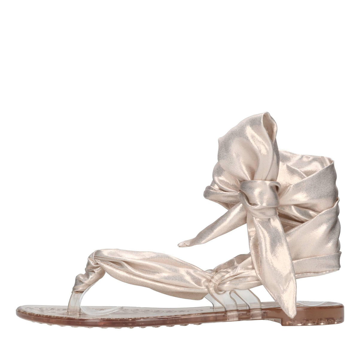 Sandali flat Jelly in PVC e tessuto 