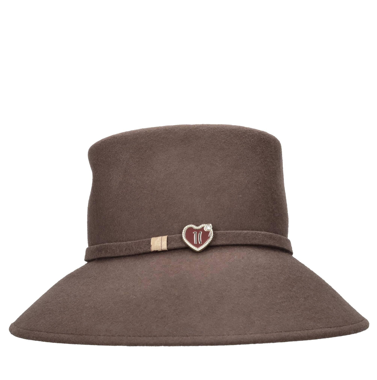 Cloche alta in feltro con cuore 