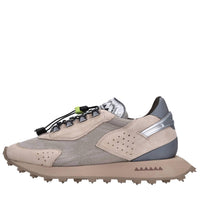 Sneakers in camoscio e tessuto 