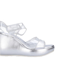 Sandali Zeppa in plexi e pelle 
