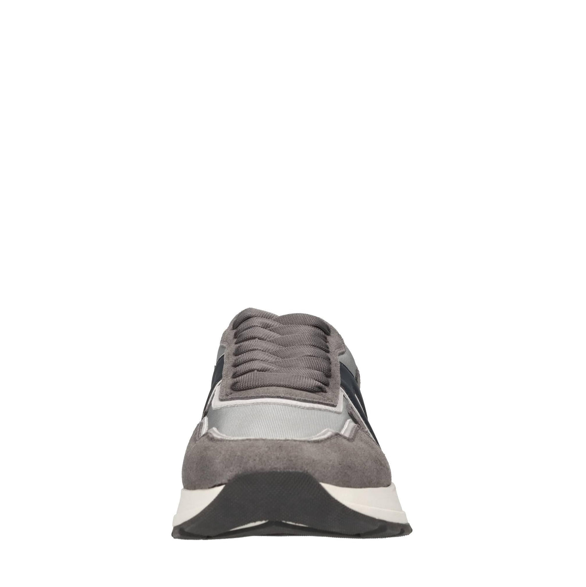 Sneakers in pelle e tessuto 