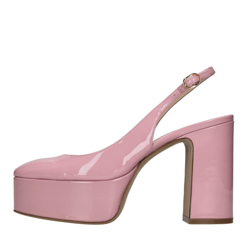 Décolleté slingback in pelle 