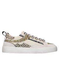 Sneakers in pelle,cavallino,glitter e strass 