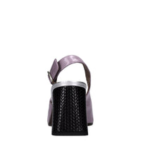 Décolleté slingback in pelle 