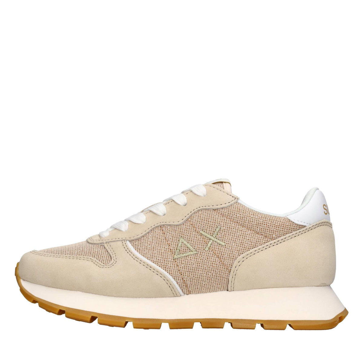 Sneakers modello Z35203 SUN68 in pelle scamosciata e tessuto traspirante glitterato 
