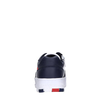 Sneakers in ecopelle e tessuto 