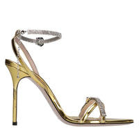 Sandali in pelle e strass 
