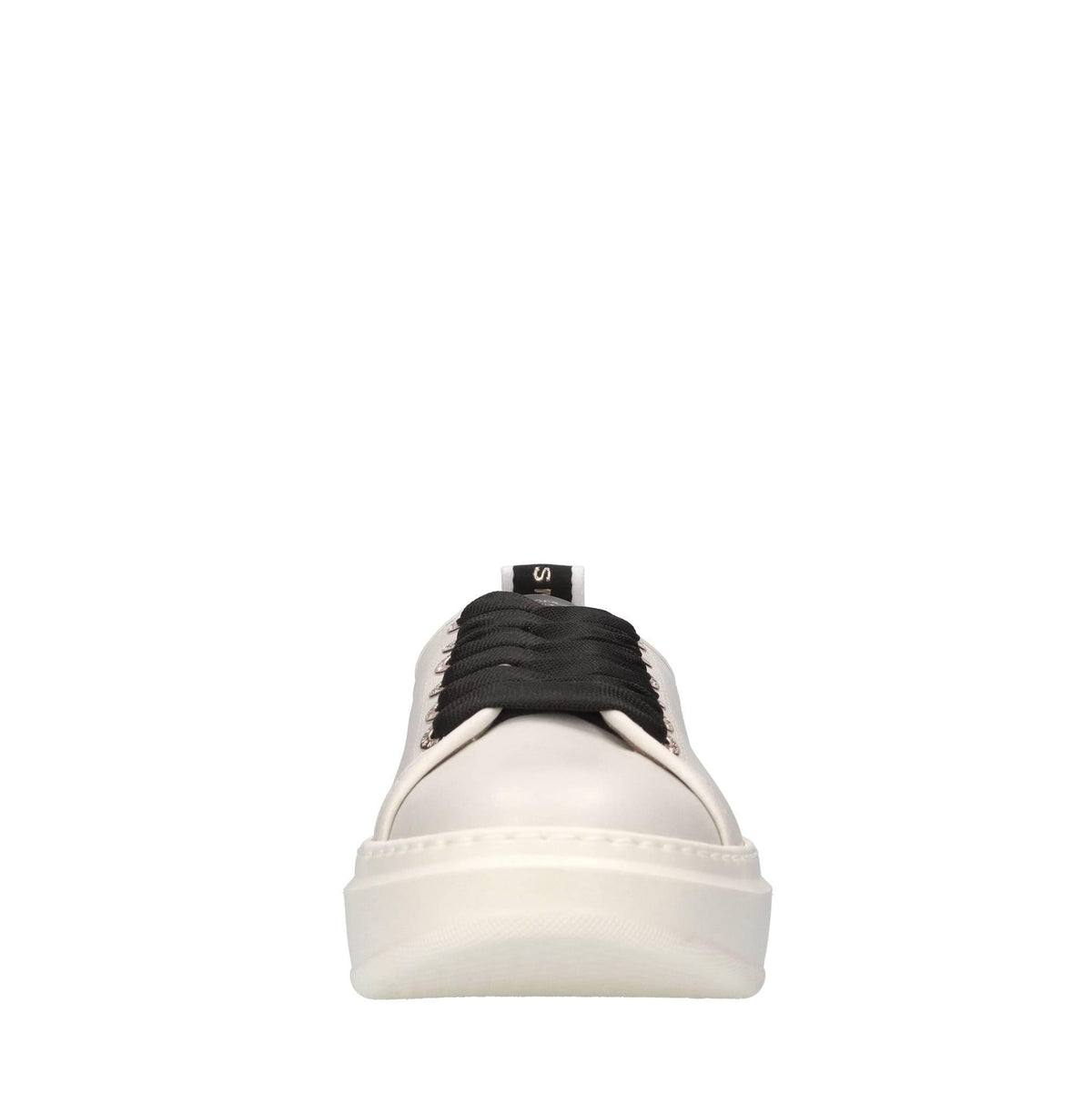 Sneakers in pelle,tessuto e strass 