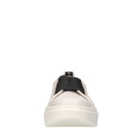 Sneakers in pelle,tessuto e strass 