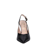 Décolleté slingback in pelle 